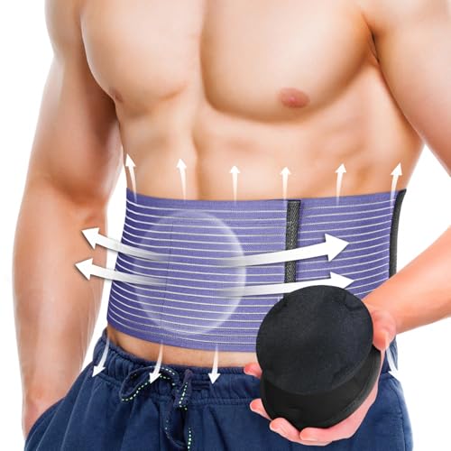BLITZU Umbilical Hernia Belt for Men & Women, Abdominal Binder Adjustable Truss Support with 2 Compression Pads for Naval, Ventral, Incisional, Epigastric, Belly Button Hernias, Pre Post Surgery XXL - Image 1