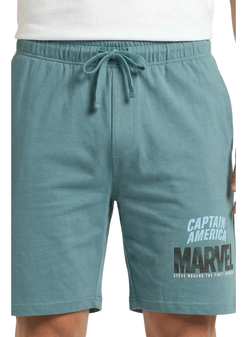 MARVEL  Men’s Captain America Marvel Lounge Shorts – Teal for Men | Best Price UAE