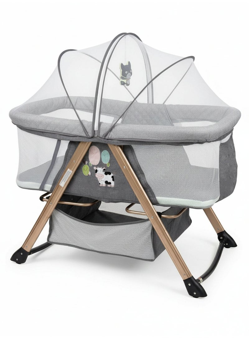 HAOSHUO Multi-Functional Baby Bassinet: Peaceful Sleep and Parent Comfort - Image 1