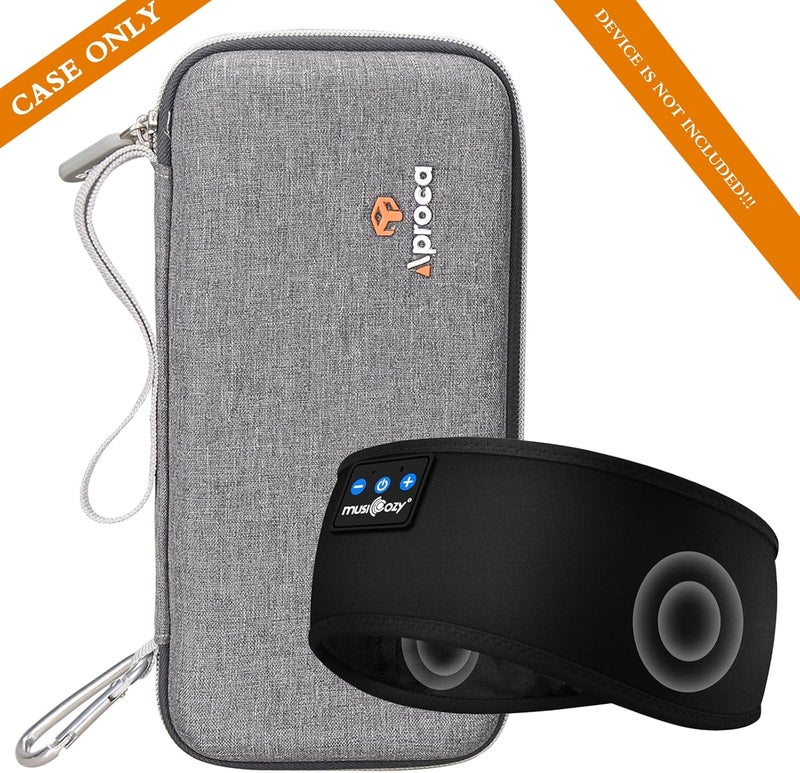 Aproca حافظة سفر صلبة لحماية سماعات موسيكوزي للنوم مع رباط رأس وسماعات للنوم وقناع للعينين - Image 5