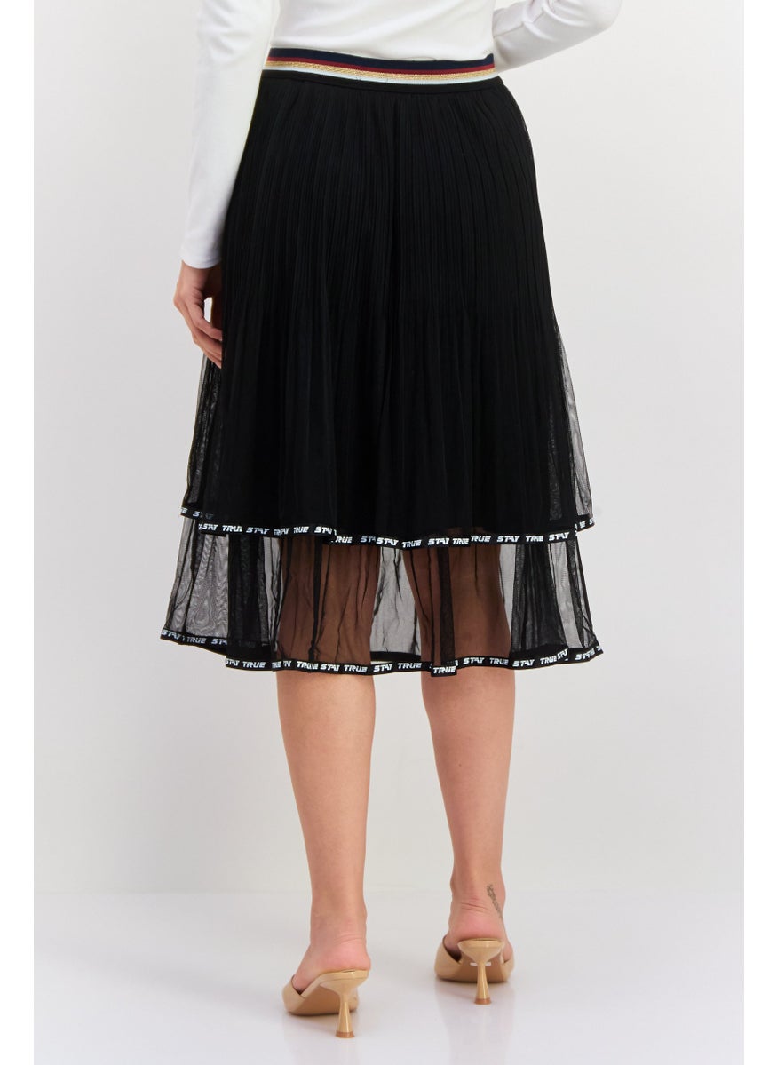 Women Solid Pleated Skirt, Black - pzsku/Z9DABCC48B323F7E44DDAZ/45/_/1737643030/91670fd8-41ab-4a89-a25a-2fa810478e73