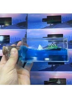 Hediyesahibi Decorative Bottle Shaped Unsinkable Ship Aquarium Figurine  - Image 4