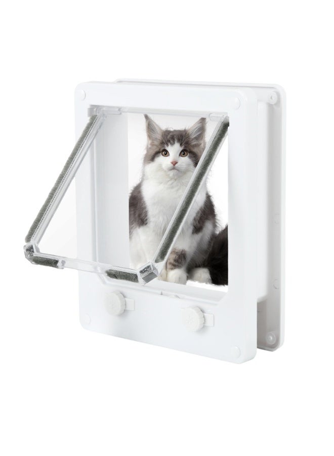 Daytoyz Cat Door for Exterior Door, Double Switch Pet Door Cat Door Interior Door Dog Door Strong Construction Cat Dog Flap Door for Window and Wall (M) - Image 1
