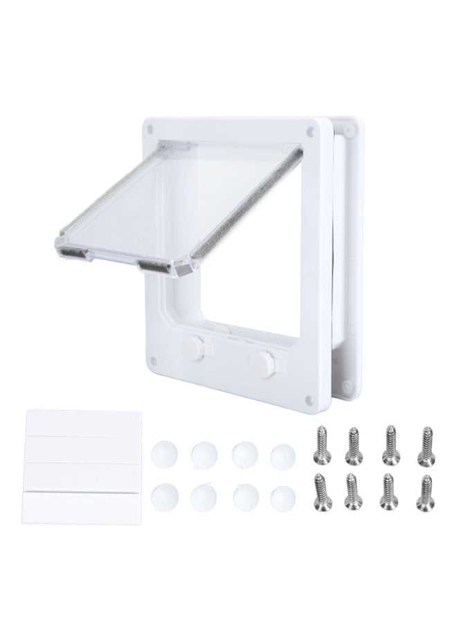 Daytoyz Cat Door for Exterior Door, Double Switch Pet Door Cat Door Interior Door Dog Door Strong Construction Cat Dog Flap Door for Window and Wall (M) - Image 2