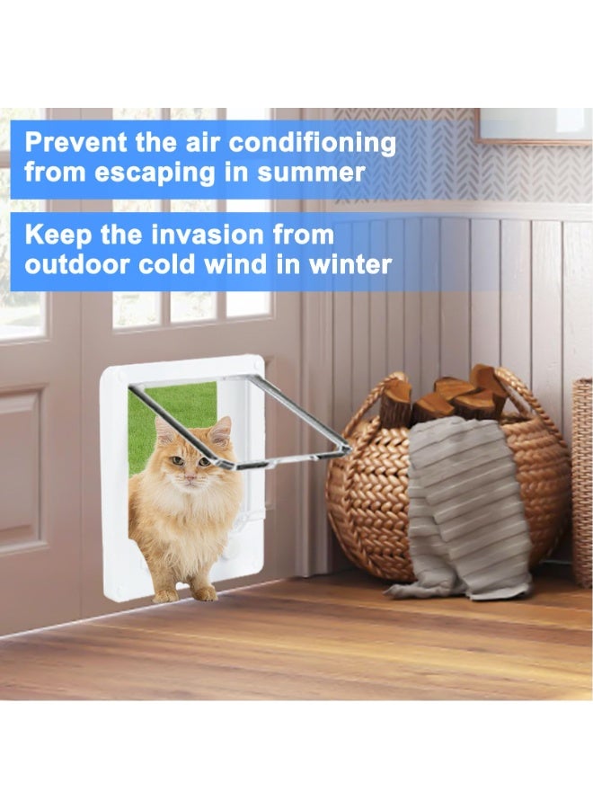 Daytoyz Cat Door for Exterior Door, Double Switch Pet Door Cat Door Interior Door Dog Door Strong Construction Cat Dog Flap Door for Window and Wall (M) - Image 5