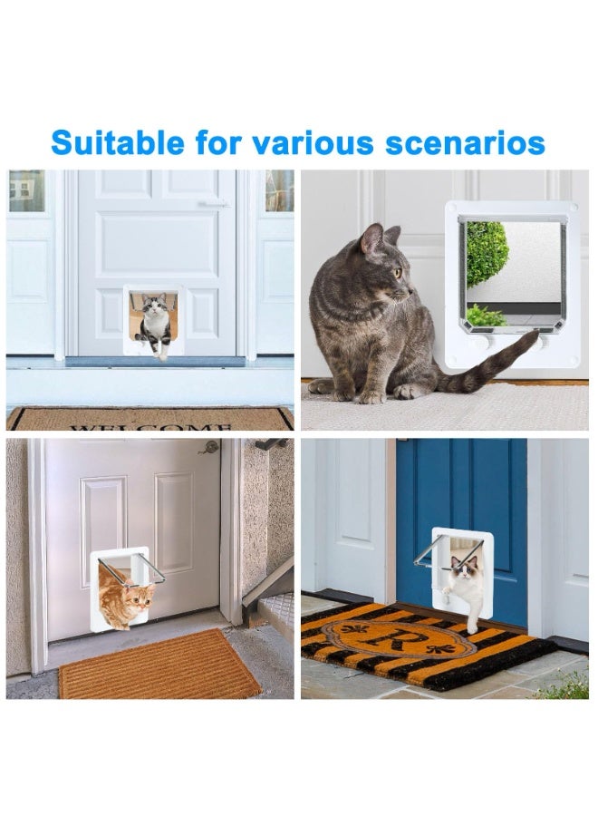 Daytoyz Cat Door for Exterior Door, Double Switch Pet Door Cat Door Interior Door Dog Door Strong Construction Cat Dog Flap Door for Window and Wall (M) - Image 3