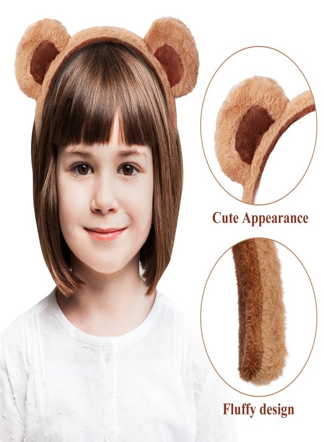 Baluue Bear Ear Headband Soft Brown Animal Ears for Adults Lightweight Comfortable Cosplay Party Makeup Accessory - Image 2