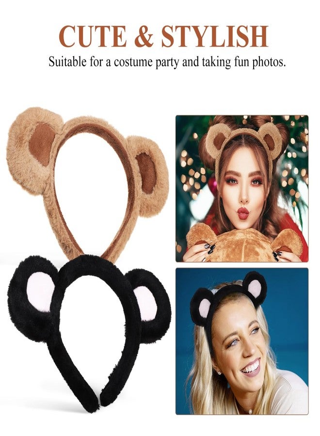 Baluue Bear Ear Headband Soft Brown Animal Ears for Adults Lightweight Comfortable Cosplay Party Makeup Accessory - Image 4