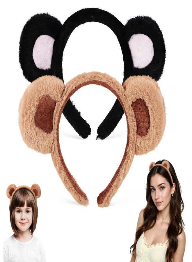 Baluue Bear Ear Headband Soft Brown Animal Ears for Adults Lightweight Comfortable Cosplay Party Makeup Accessory - Image 1