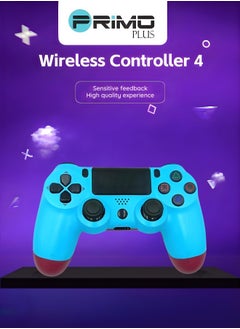PRIMO PLUS Double Motor Vibration Wireless Controller For PlayStation 4 Light Blue  - Image 2