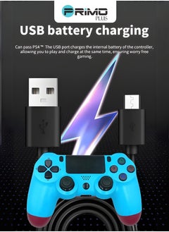 PRIMO PLUS Double Motor Vibration Wireless Controller For PlayStation 4 Light Blue  - Image 5