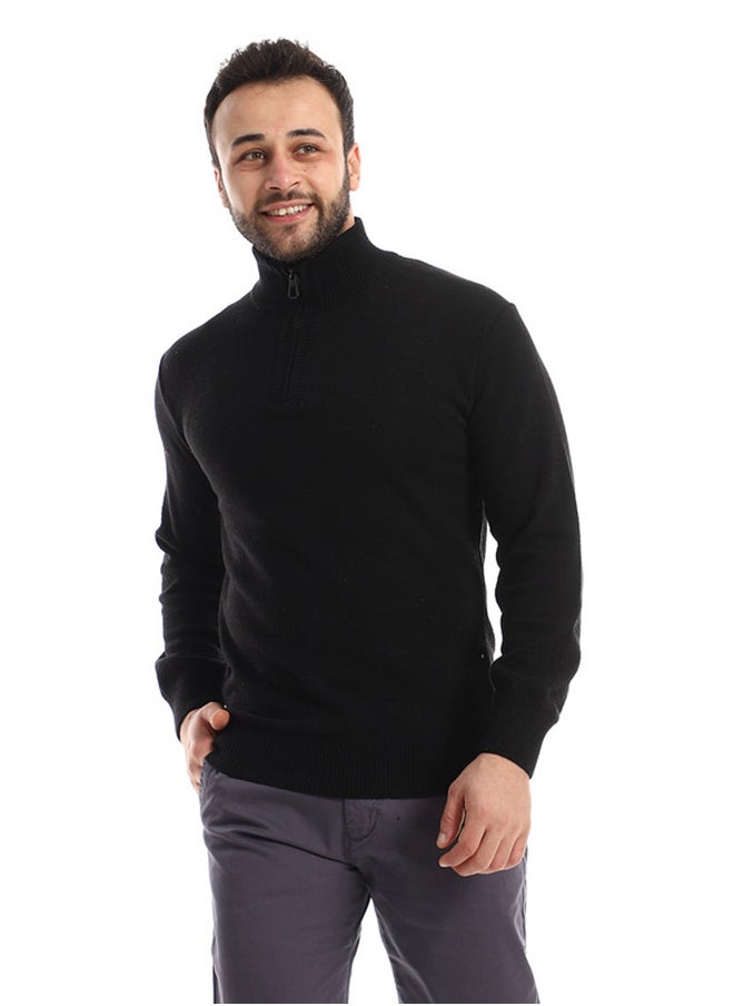 Andora سترة سوداء بتفاصيل سحاب وخياطة حول الرقبة  - Image 2