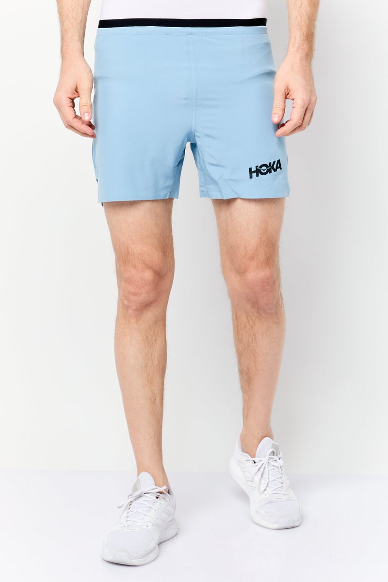 Hoka شورتات تدريب رياضية للرجال، أزرق رمادي - Image 1