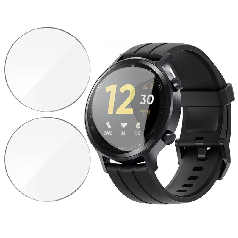 HELLOSCREEN 9H Screen Protector Flexible TPU Screenguard For Realme S watch [1.3 Inch] Smartwatch (2 Pack) - Unbreakable Hydrogel TPU Film [ Not A Tempered Glass] - Image 1