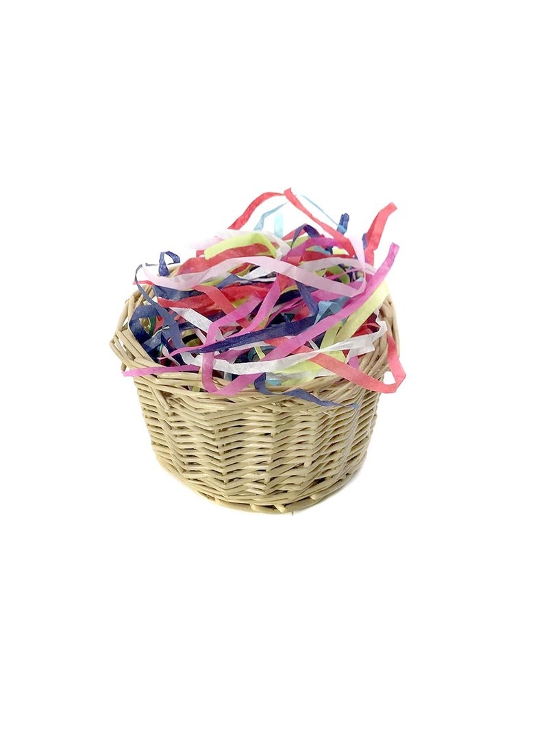 ECO SARRAS Colourful shredded crinkle paper grass strips reusable recycled eco friendly packaging material Diwali gift fillers wedding gift hampers product packaging premium shreds 100 GRAMS  - Image 5