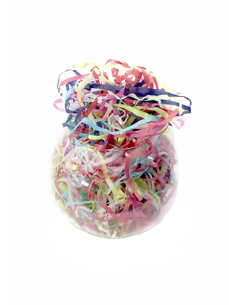 ECO SARRAS Colourful shredded crinkle paper grass strips reusable recycled eco friendly packaging material Diwali gift fillers wedding gift hampers product packaging premium shreds 100 GRAMS  - Image 4