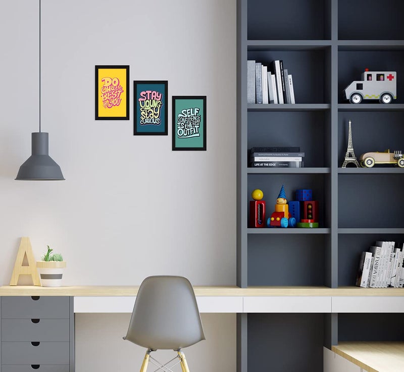 ArtX ورق اقتباس تحفيزي لإطار الحائط للفن التشكيلية، لوحات مؤطرة، متعددة الألوان، تجريدي، 25.5 X 13 بوصة (مجتمعة)، 8.5 X 13 لكل منها، مجموعة من 3 - Image 4