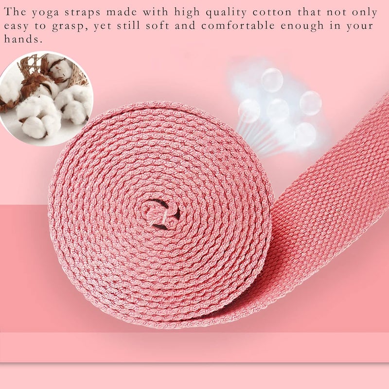 Yuilgdo 5 Pack Yoga Strap (6ft) Stretch Band with Adjustable Metal D Ring Buckle Loop - Image 2