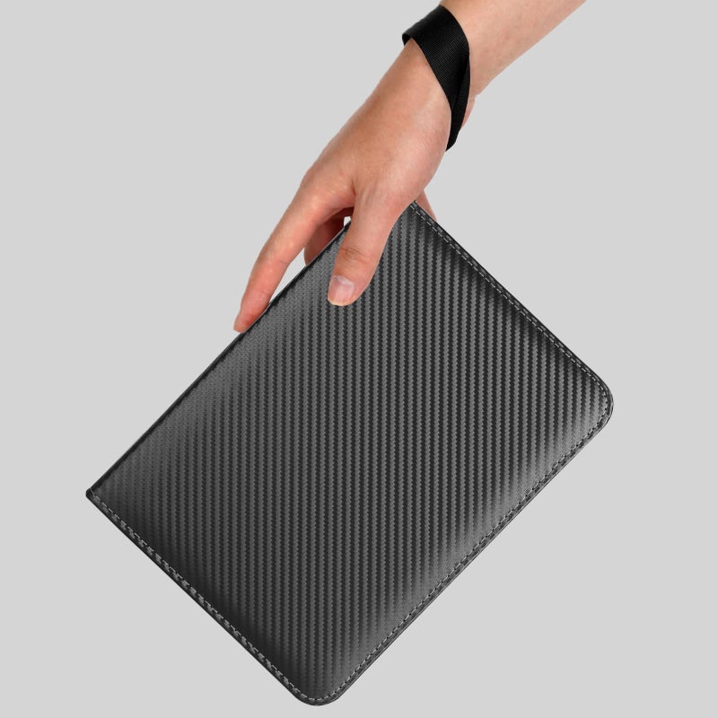 GERMUN 4 Pocket Card Binder, Premium Zip Trading Card Binder, 400 Double Sided Pocket PU Card Collection Binder, Collector Card Album, Card Folder for MTG, TCG, Sports Cards, Game Cards (Black) - Image 4