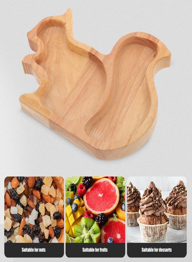 Luxshiny Wooden Chopping Boards Squirrel Shaped Cutting Board Platter Cheese Dessert Serving Tray Charcuterie Board Spring Salad Dish Plate Butcher Block - Image 3
