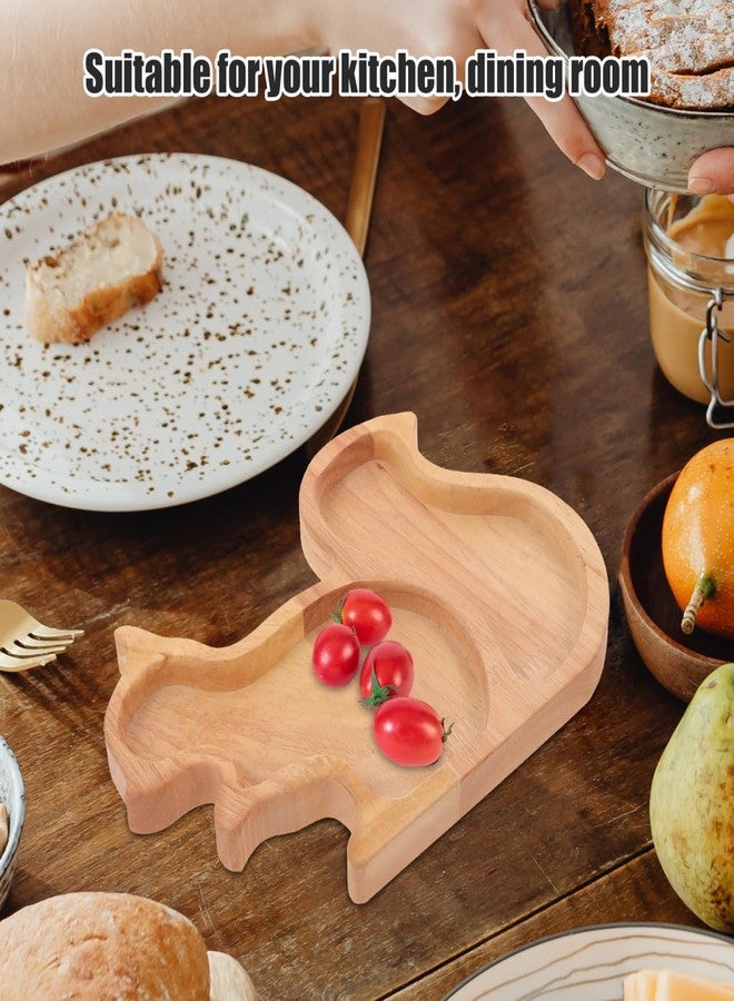 Luxshiny Wooden Chopping Boards Squirrel Shaped Cutting Board Platter Cheese Dessert Serving Tray Charcuterie Board Spring Salad Dish Plate Butcher Block - Image 5