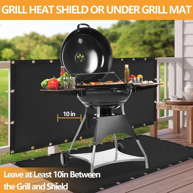 Amerbro Fireproof Heat Shield for Wall Behind Grill Protect Deck Fence from Grill Heat, Heat Shield Grill Mat for Outdoor Grill, Stove Wall Protector Fridge, BBQ Grill Mat Accessories for Blackstone, 3'x8' - Image 5