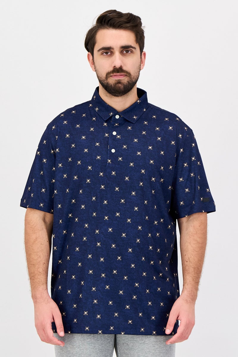 Greg Norman Men Sportswear Fit Short Sleeves Training Polo Shirt, Multicolor - Image 1