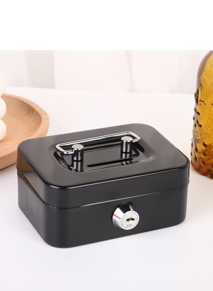 Metall Key Lock Storage Box, Adult Penny Bank, Savings Jar, Coin Bank, Money Box, Cash Register - Image 1