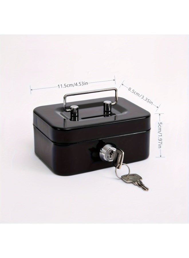 Metall Key Lock Storage Box, Adult Penny Bank, Savings Jar, Coin Bank, Money Box, Cash Register - Image 2