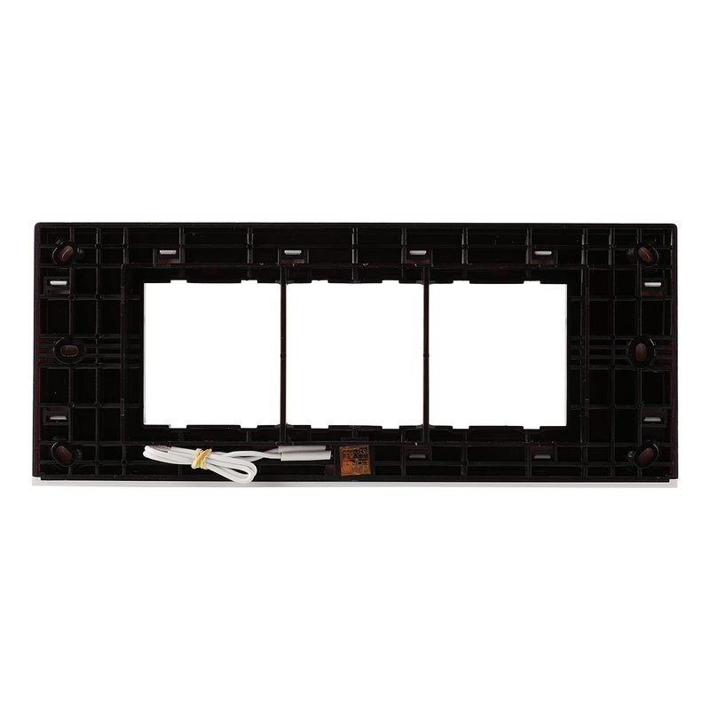 CONA 10706 Status Axis 6 Modular Plate with Blue LED Indicator, Snow White - Pack of 2|6 Module Switch Plates|Cover Plate|6M Polycarbonate Switch Frame - Image 3