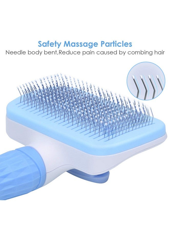 فرشاة تنظيف الحيوانات الأليفة مع فرشاة تنظيف ذاتية للشعر للكلاب والقطط ومشط تساقط الشعر - متعدد الألوان - Image 3