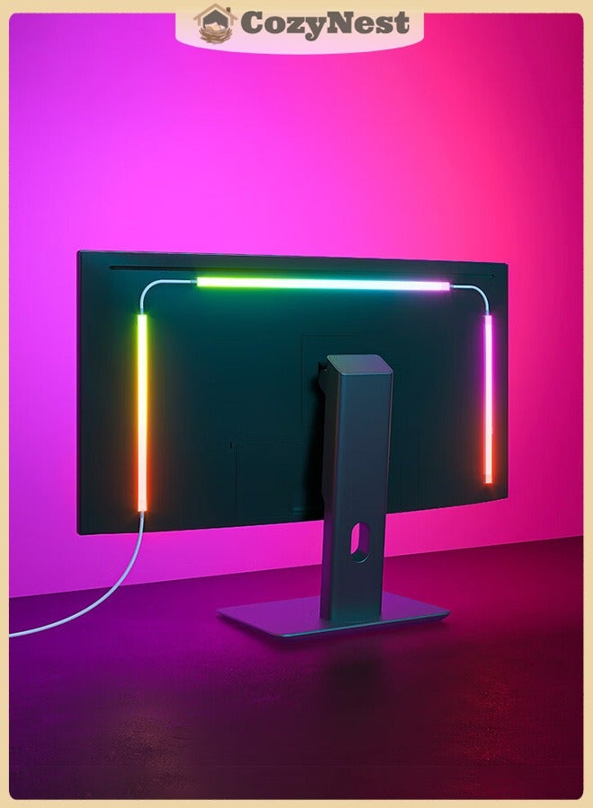 كوزينيست شريط إضاءة خلفية LED للشاشة، يعمل عبر USB، أضواء RGB متزامنة مع ألوان الشاشة والموسيقى، مثالي لأجهزة الكمبيوتر المكتبية والتلفزيون وأجواء الألعاب والديكور - Image 1