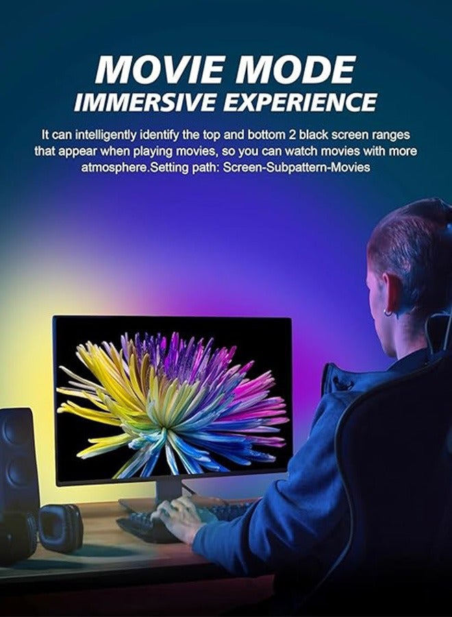 كوزينيست شريط إضاءة خلفية LED للشاشة، يعمل عبر USB، أضواء RGB متزامنة مع ألوان الشاشة والموسيقى، مثالي لأجهزة الكمبيوتر المكتبية والتلفزيون وأجواء الألعاب والديكور - Image 2