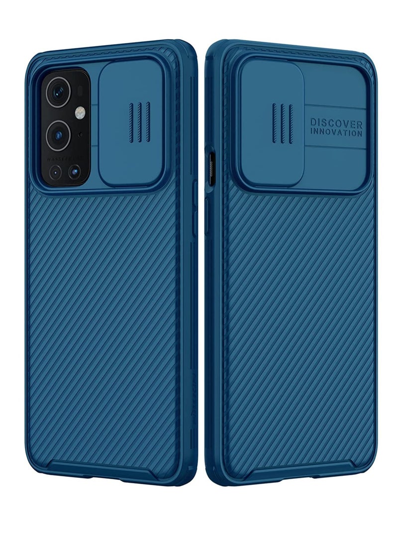ELTRAZONE Nillkin OnePlus 9 Pro Case with Slide Camera Cover, Upgrate CamShield Pro Case with Camera Protection for OnePlus 9 Pro 2021 - Blue - Image 1
