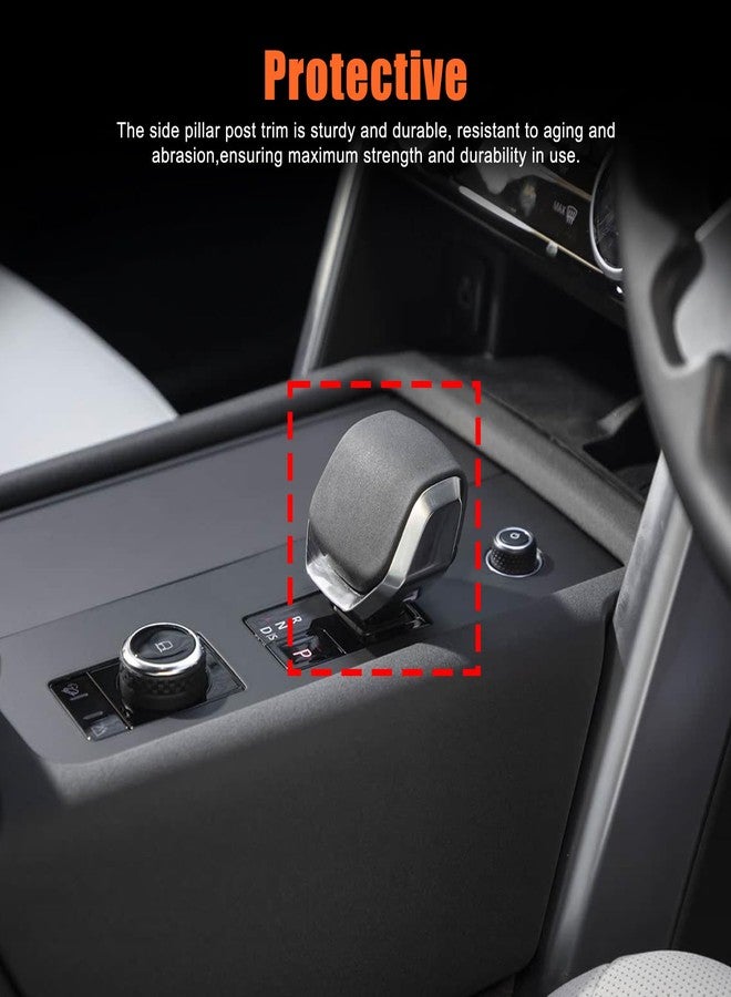 HAPPYHORSE Car Gear Shift Knob Head Cover Trim Compatible with Land Rover Range Rover Sport/Vogue，VELAR/Discovery 5 Gear Shift Knob Head Protective Cover Decoration (Matt Black) - Image 2