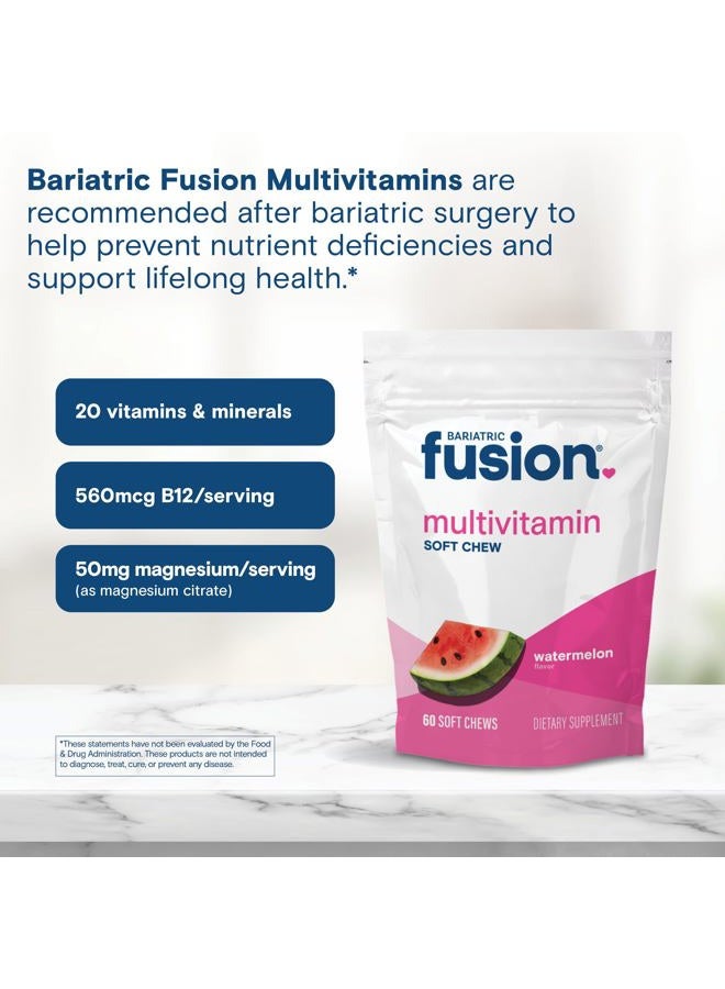 Bariatric Fusion فيتامينات متعددة لمرضى السمنة بنكهة البطيخ | مضغ لذيذ بعد جراحة السمنة | 60 حبة | إمداد لمدة شهر - Image 5