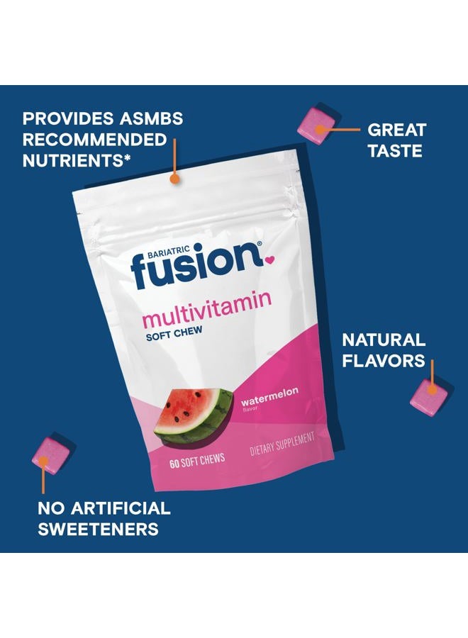 Bariatric Fusion فيتامينات متعددة لمرضى السمنة بنكهة البطيخ | مضغ لذيذ بعد جراحة السمنة | 60 حبة | إمداد لمدة شهر - Image 3