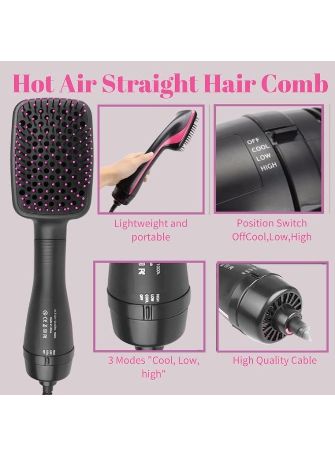 Hair Dryer and Blow Dryer Brush in 1, Negative Ion Hair Dryer Brush, 1Step Ionic Hair Straightener Brush Hair Dryer Hot Air Brush, Hair Styling Tool Straightening Drying Smooth Hair for All Hair Types - Image 5