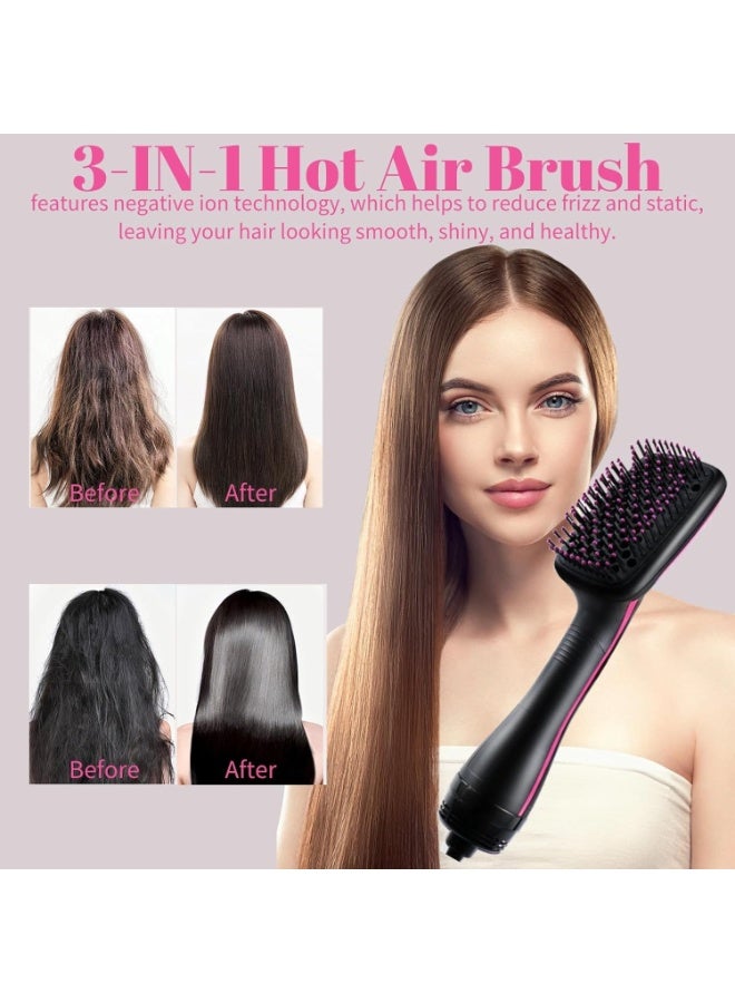 Hair Dryer and Blow Dryer Brush in 1, Negative Ion Hair Dryer Brush, 1Step Ionic Hair Straightener Brush Hair Dryer Hot Air Brush, Hair Styling Tool Straightening Drying Smooth Hair for All Hair Types - Image 3
