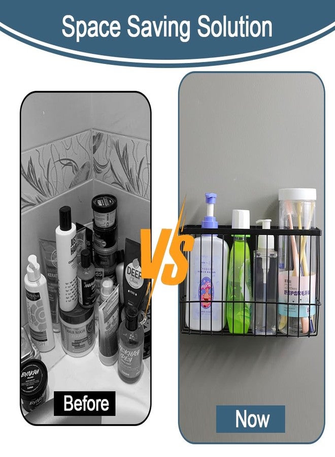 Abnaok Magnetic Refrigerator Organizer，Magnetic Kitchen Organizer Basket，Magnetic Spice Rack for Refrigerator, Moveable Magnetic Shelf Fridge Organizer with 6 Hooks for Kitchen and Oven Organization - Image 5