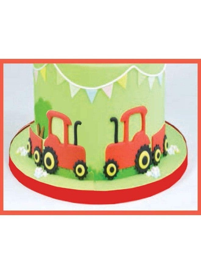 Cake Decor 4 Pc Tractor Theme Plastic Fondant Cutter Gumpaste Cutter - Image 2