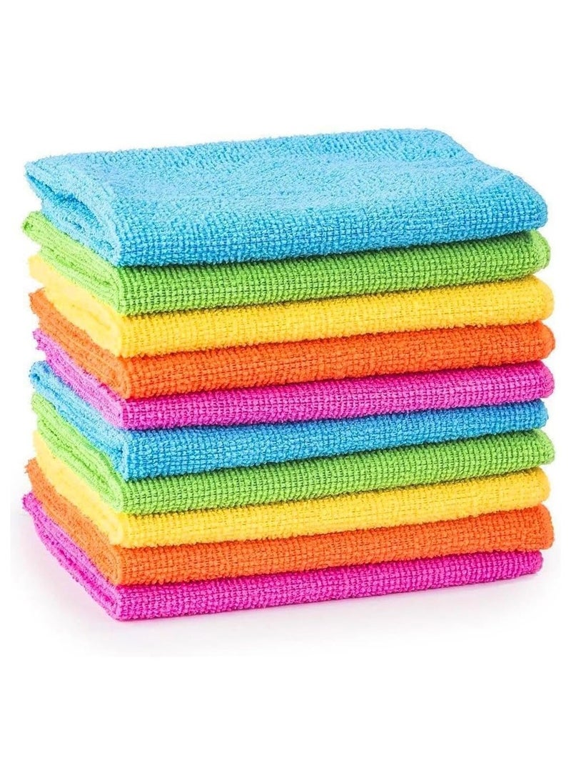 Microfiber Cloth, All-Purpose Cleaning Towels, Soft Absorbent Cleaning Rags, 10pcs