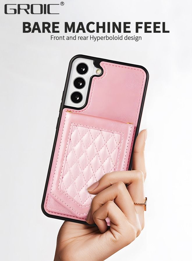 GROIC Case for Samsung Galaxy A54 6.4 Inch Women with Credit Card Holder & Hidden Mirror, Crossbody Leather Wallet Case, Fashionable Premium Magnetic Clasp Kickstand - Image 4