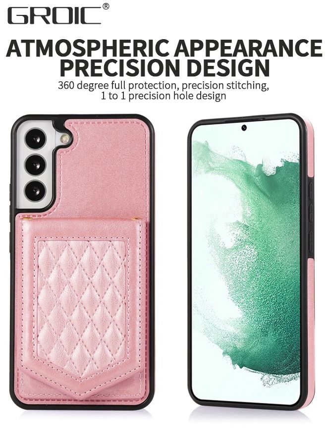 GROIC Case for Samsung Galaxy A54 6.4 Inch Women with Credit Card Holder & Hidden Mirror, Crossbody Leather Wallet Case, Fashionable Premium Magnetic Clasp Kickstand - Image 2