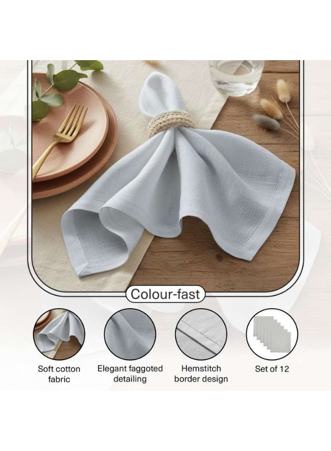 Pan Home طقم مناديل أليرا المفصلة - أزرق فاتح - 12 قطعة - Image 4