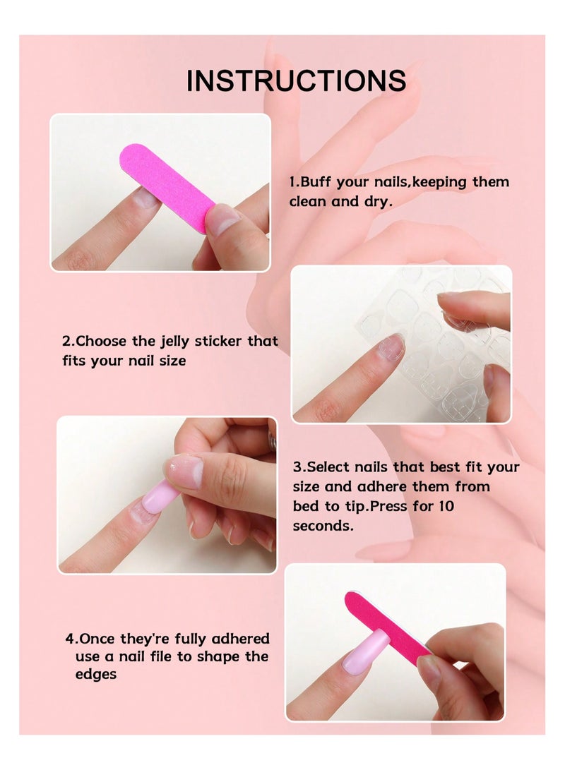 KHAJUL 24 قطعة أظافر مزيفة بشكل لوز غير لامع مع خطوط أنيقة باللونين الذهبي والأحمر، أظافر مزيفة أنيقة للنساء والفتيات، مستلزمات الأظافر أظافر صناعية أظافر مزيفة (متعددة الألوان) - Image 4