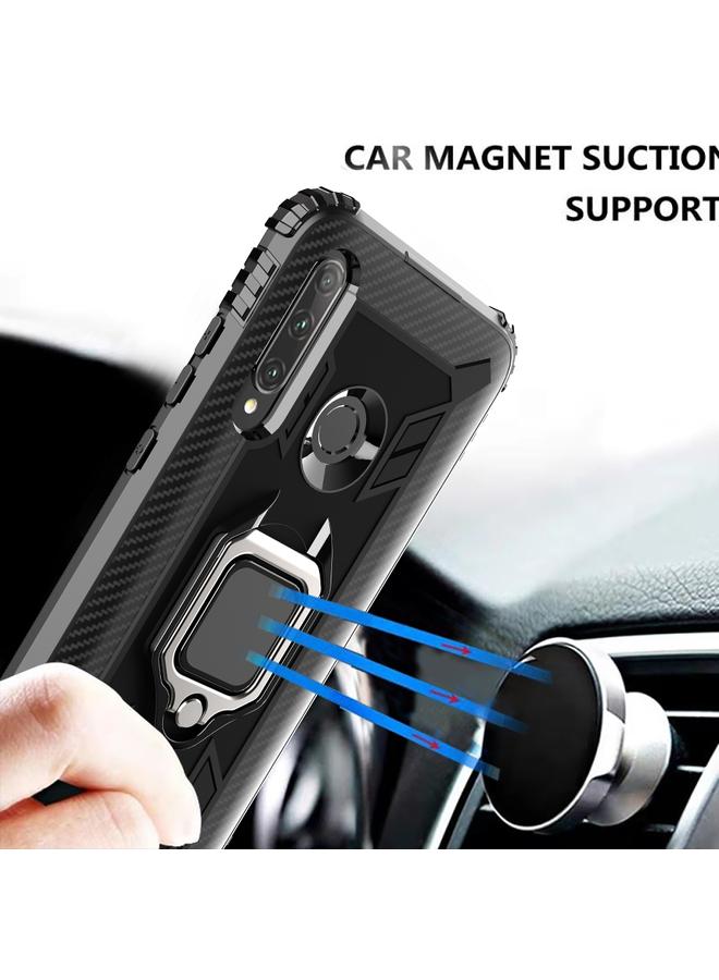 erorex Case For Huawei Honor 20 Lite Carbon Fiber Protective Case with 360 Degree Rotating Ring Holder - Image 5