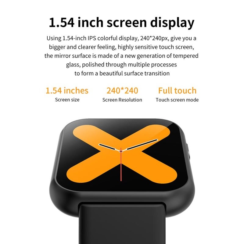Intelligent Watch 1.54Inch IPS Color Screen 240*240px High-Definition Display Highly Sensitive Touch Screen - Side Microphone Design Direct Dial & Answer Calls Built-In Speaker Shock Bass Stereo Surro - Image 3