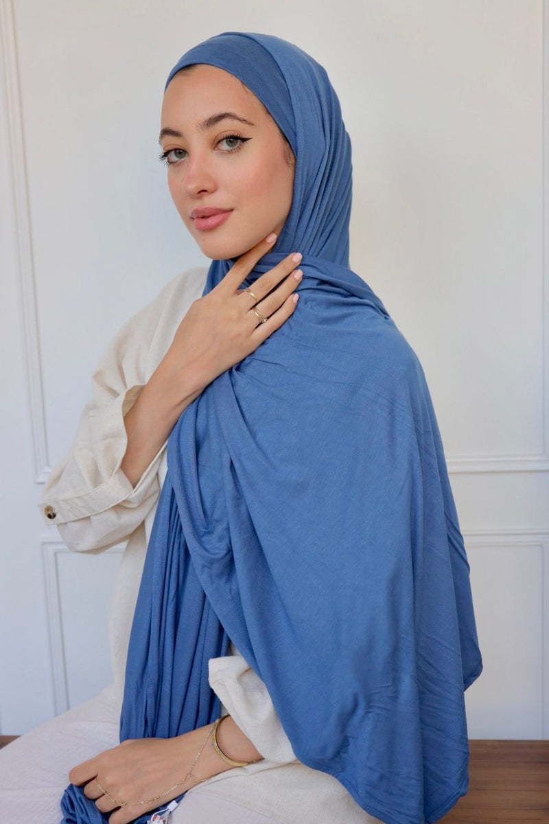 طرحة حريمي ليكرا خامة فاخرة وناعمة - كحلي