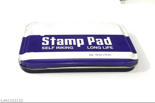 DINOJAMES 8 Digit Manual Rolling Number Stamp with Violet Stamp Pad - Image 5